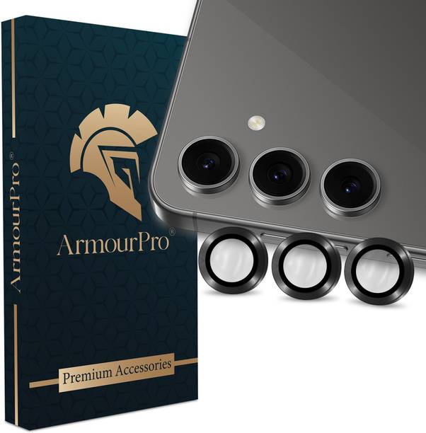 ArmourPro Back Camera Lens Ring Guard Protector for Samsung Galaxy S24 FE 5G, Samsung S24 FE 5G, Black Camera Rings