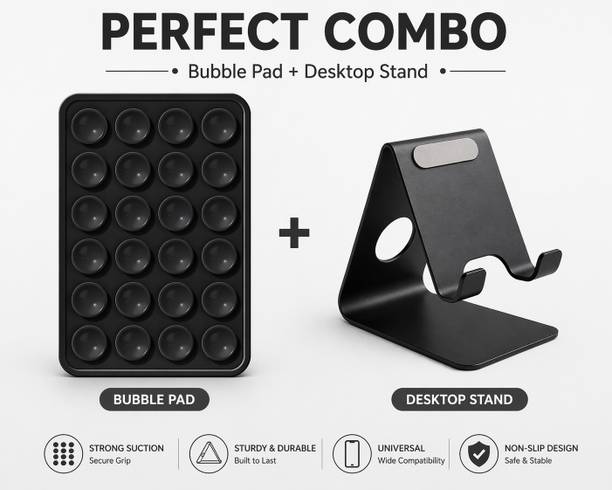 LifeLily Metal Phone Stand for Table, Aluminum Mobile Holder, Desk Stand Mobile Holder