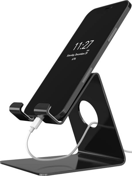 Msunjay Mobile Phone Tabletop Holder for Phones and Tablets - Black Mobile Holder