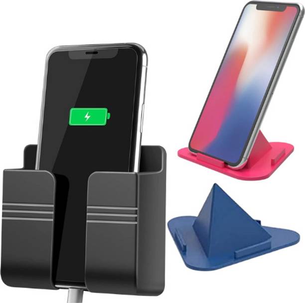 Msunjay Mobile Phone Charging Stand With Portable Three-Sided Pyramid Shape Holder Combo Mobile Holder