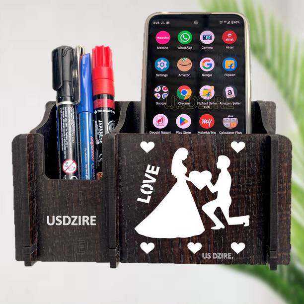US DZIRE 1509 DOBLK Wooden organizer Mobile Holder