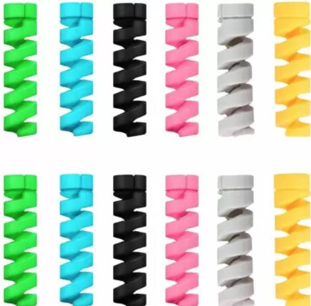 ZeeBee 12 Pcs Mobile Charging Cables & Earphones Wire |Cable Protector (Multicolor) Cable Protector