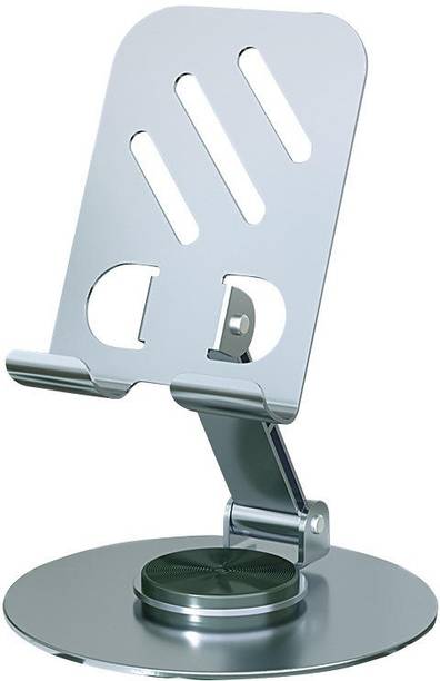 WORFOX Strong Adjustable Metal Stand for Tablet & Phones | 360° Rotation, Anti-Slip Mobile Holder
