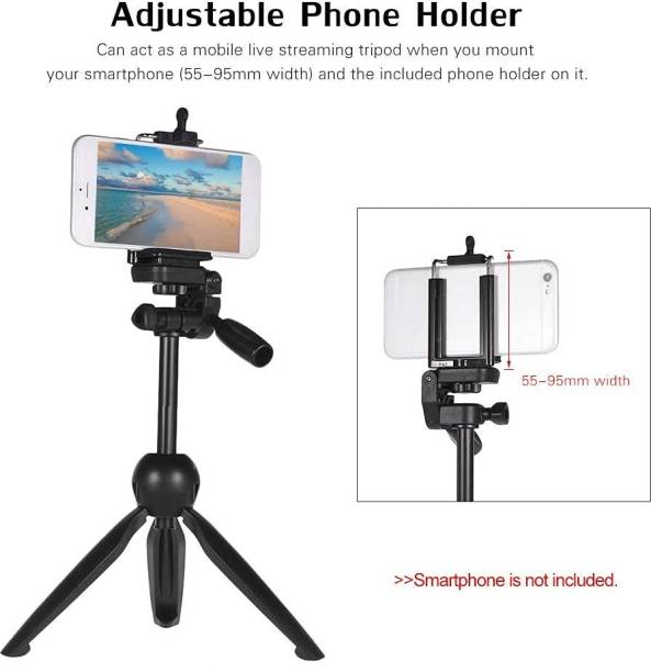 TECHGEAR Tripod Selfie Stick For Live Streaming Microphone DSLR Camera Mobile Holder