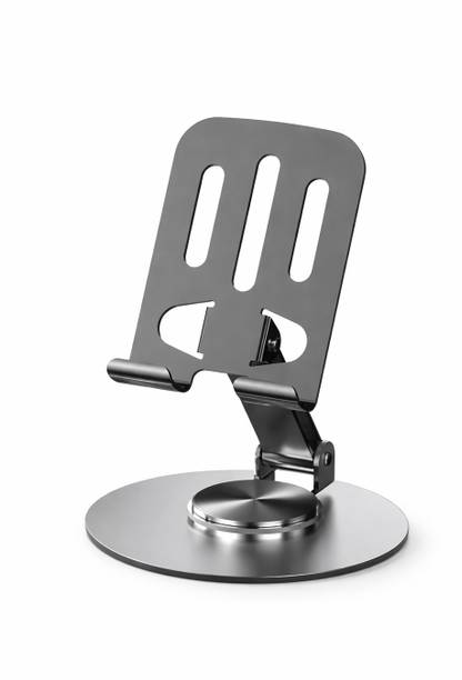 ANSHAURA Metal Adjustable Mobile Stand With Foldable Design And Stable Round Base Mobile Holder