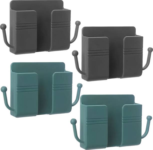 OIVO INDIA Wall Charger Phone Universal Hanging Stand Bracket (Grey & Green, Combo of 4) Mobile Holder
