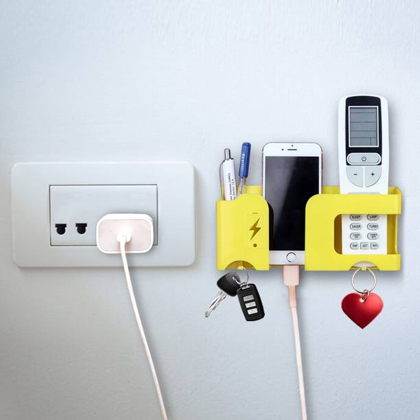 Tanunni Strong Taping Multi purpose stand with Key chain TV and AC remoteHolder Mobile Holder