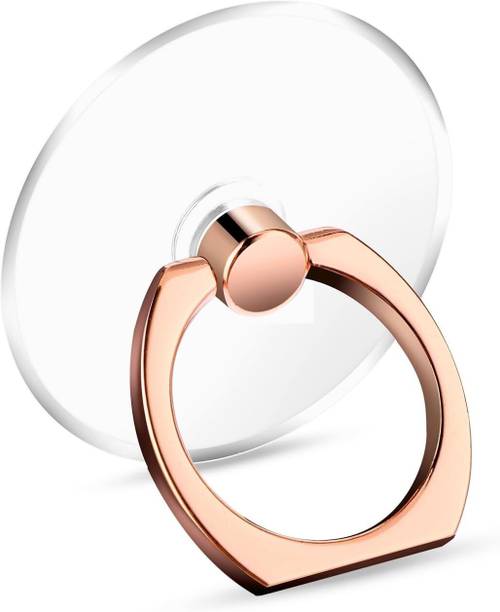 KolorFish Ring Holder Finger Grip 360 Degree Rotation (Transparent Rose Gold Round) Mobile Holder