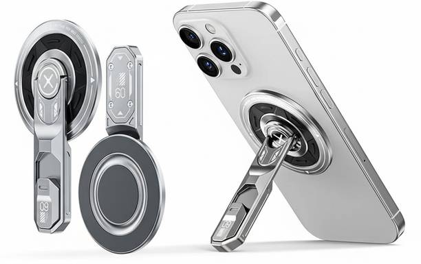 Us Lite Magnetic Phone Stand with 360° Rotation | Foldable Ring Grip Kickstand Mobile Holder