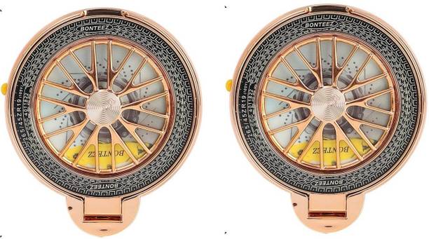 Hoccroxx Mobile Protective Ring Stand Holder, Vintage Wheel Design Gold 2 Pcs Mobile Holder