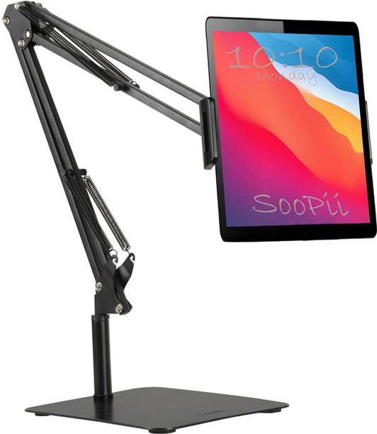 Soopii Tablet Mobile Stand with Strong Aluminum Body Extra Stable Base 14 inch Mobile Holder