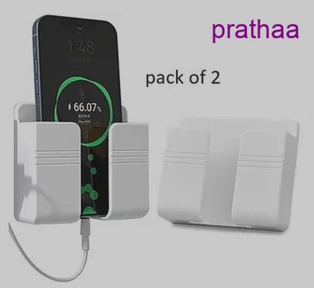 Prathaa Charger Wall Mount Mobile Holder Pack of 2 Phone Stand Mobile Holder