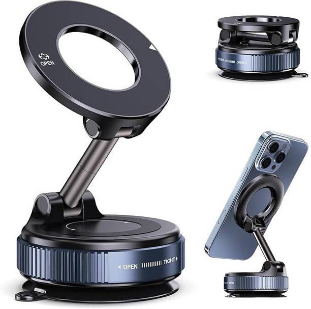 WEEPERRA 360° Magnetic Vacuum Phone Holder | Universal Car Phone Mount Suction Cup Mobile Holder
