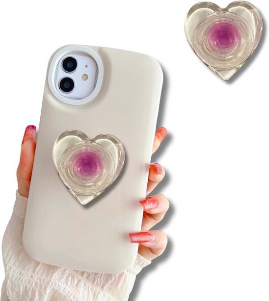 Crysendo Universal Heart Shape Pop Holder for All iPhone & Android Smartphones Mobile Holder