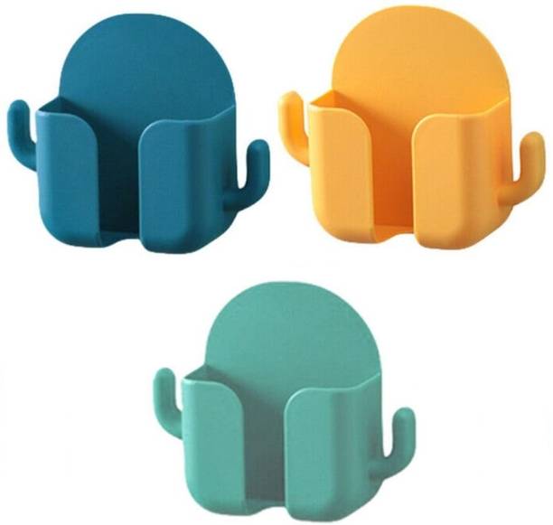 इएन लिगने 3Pcs Phone Holder Wall Mounted, Phone Stand with Self Adhesive. Multicoloured मोबाइल होल्डर