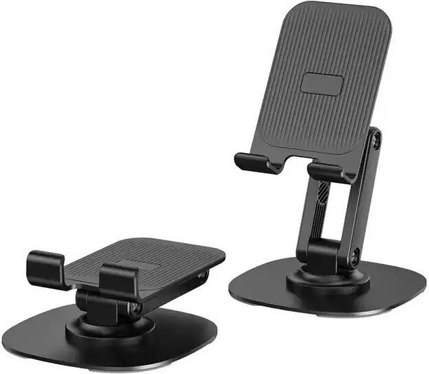 RPMSD Desktop Mobile Phone Stand Table Mount Adjustable & Foldable 360° Rotatable Base Mobile Holder