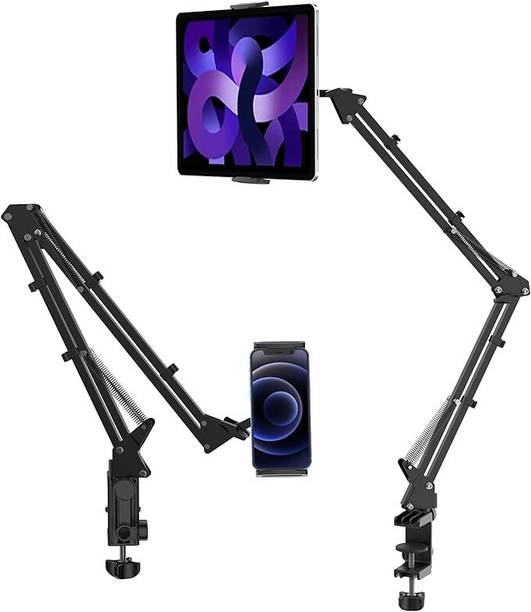 Pecan Adjustable Tablet & Mobile Holder for Desk, Flexible Tablet Arm Clamp Tablet & Mobile Holder