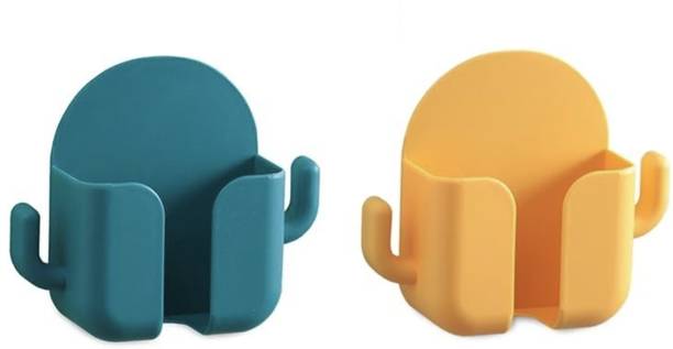 इएन लिगने 2Pcs Phone Holder Wall Mounted, Phone Stand with Self Adhesive. Multicoloured मोबाइल होल्डर