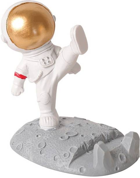 Satyam Kraft 1 Pcs Unique Astronaut Designed Mobile Phone Stand Holder - (Pack of 1 Golden) Mobile Holder