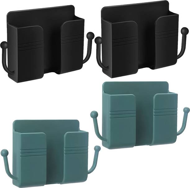 OIVO INDIA Wall Charger Phone Universal Hanging Stand Bracket (Black & Green, Combo of 4) Mobile Holder