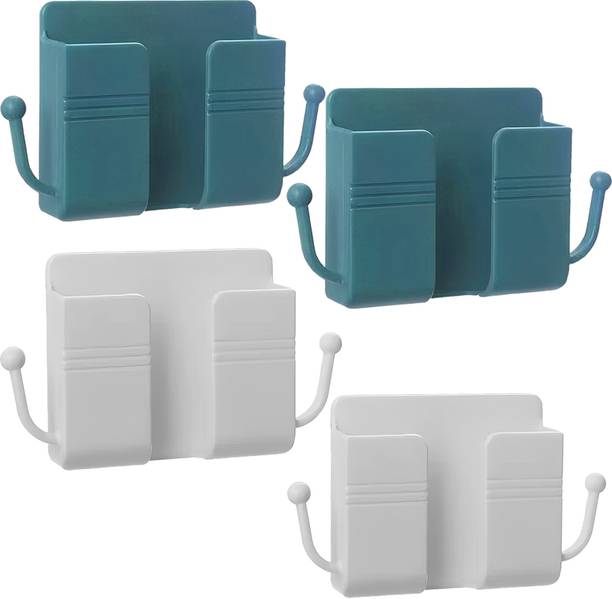 ओइवो इंडिया Wall Charger Phone Universal Hanging Stand Bracket (Blue & White, Combo of 4) मोबाइल होल्डर