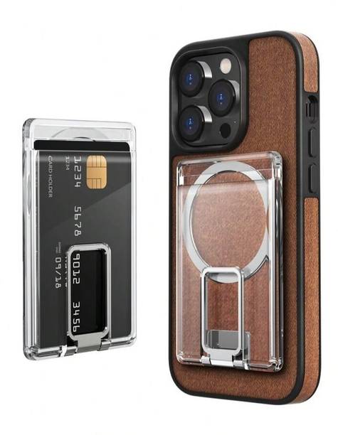 TECHGEAR Transparent magsafe kick stand card holder for...