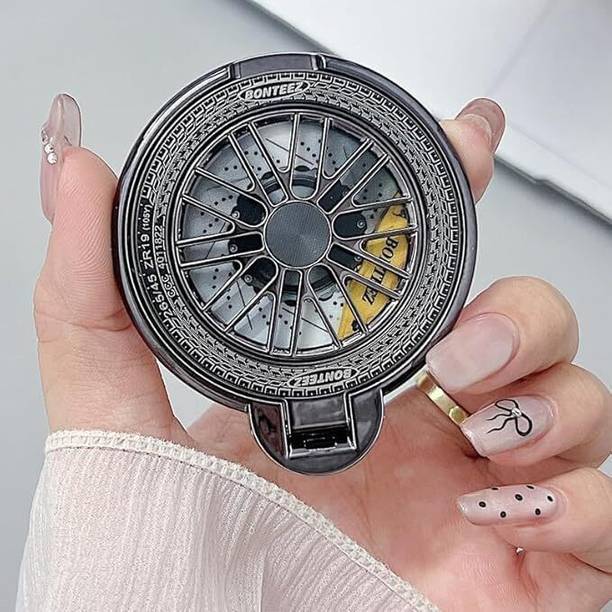 BITTS CREATIONS Rotating Mobile Phone Ring Holder & Stand with 360° Spinner | Black Mobile Holder