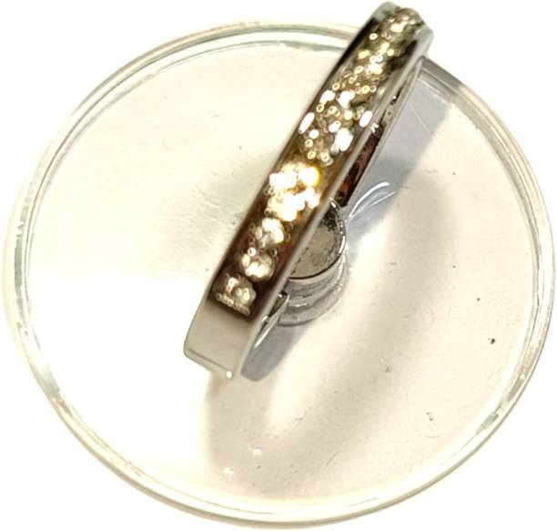 P s retail Artificial Diamond Studed Phone Holder Finger Ring Round Base - 1 Pc/Set Mobile Holder