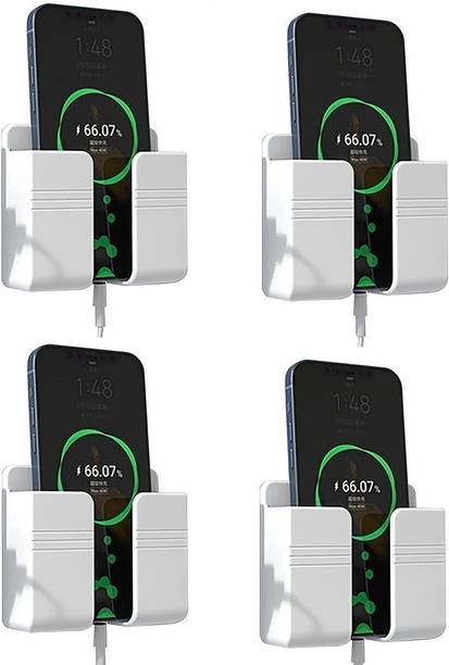 Zebur Wall Mounted Stand Mobile Holder Mobile Wall Mount for charging (pack of 4 pcs) Mobile Holder