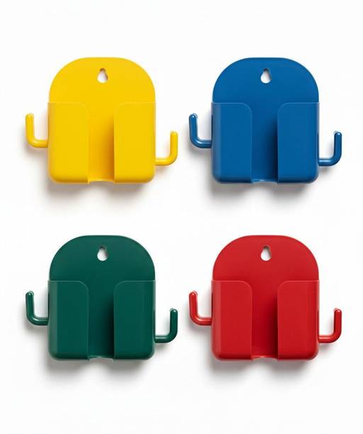 Decowell Mall Pack of 4 Wall Mount Stand for Home, Kitchen & Office - Durable ABS Mobile Holder