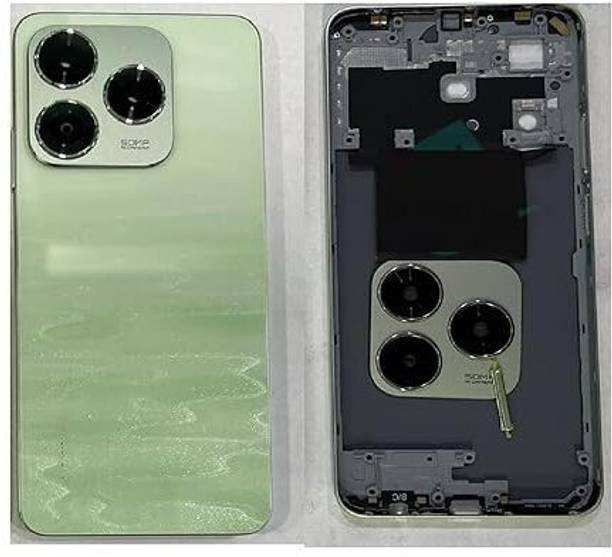 SPAREWARE® Back Panel Back Door Panel Body Cover For Realme C63 4G-Green (MIDDLE RING + BACK PANEL WITH ALL LOGO)