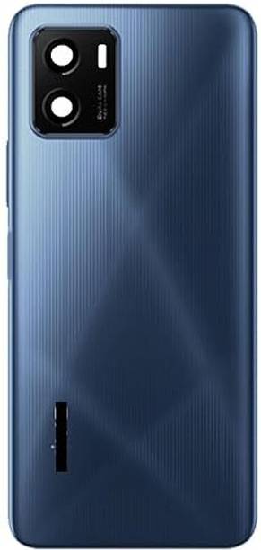 SPAREWARE® Back Door Panel Body Back Panel For Vivo Y12S -Black (BACK PANEL BUTTON LENS WITH ALL LOGO)