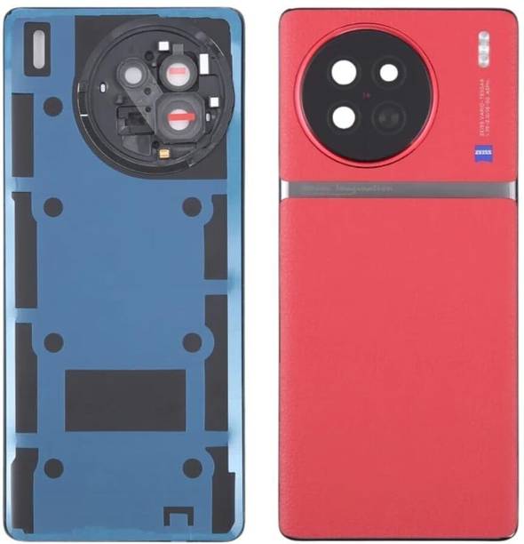 SPAREWARE® Back Door Panel Body Back Panel For Vivo X90 -Red (CAMERA GLASS LENS OR WITH ALL LOGO)