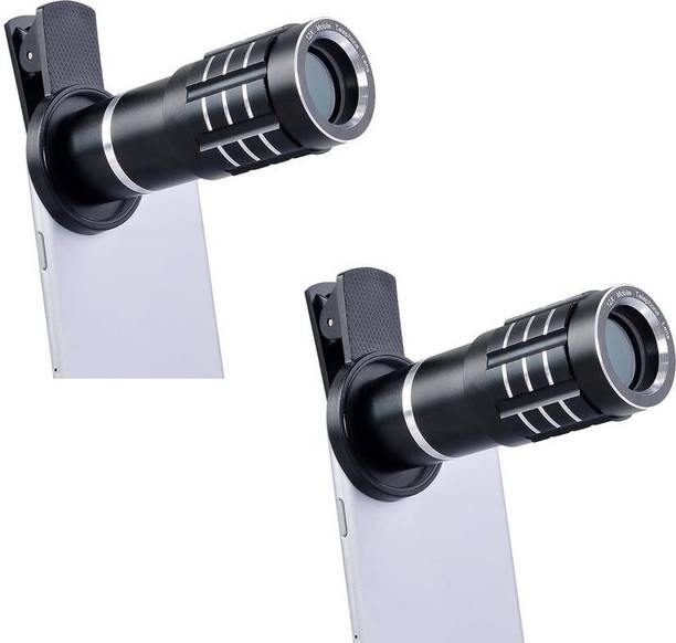 Lipzie BUY ONE GET ONE 12X Metal Zoom Telescope Lens Kit for Mobile Camera Mobile Phone Lens
