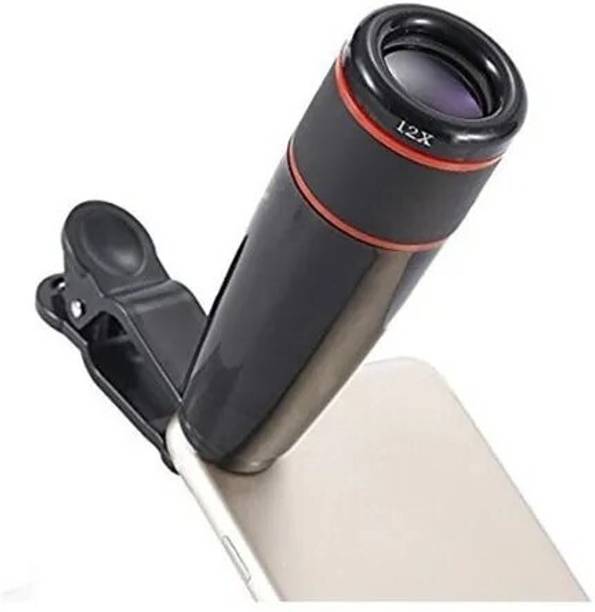 Mobcam 12X Ultra HD Telephoto Universal Mobile Phone Lens Kit with Adjustable Clip Mobile Phone Lens