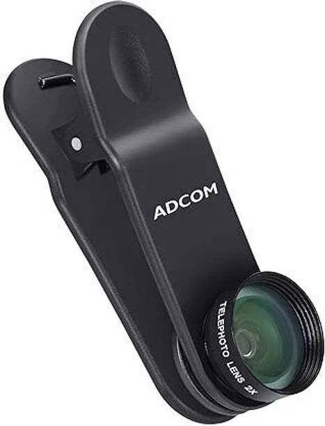 ADCOM 2x Telephoto Mobile Camera Lens for with All iPhone & Android Devices (Black) Mobile Phone Lens