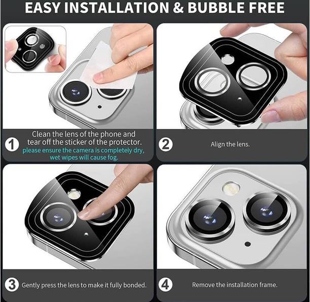 ikram Camera Protector For iPhone 15/iPhone 15 Plus,9H Hardness Glass And Anti-Scratch Mobile Phone Lens