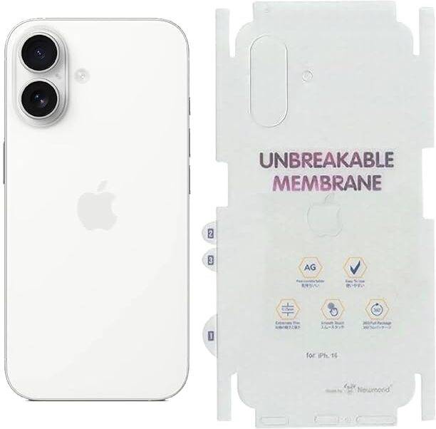 GET PAY Iphone 16 unbreakable premium membrane for back Mobile Skin
