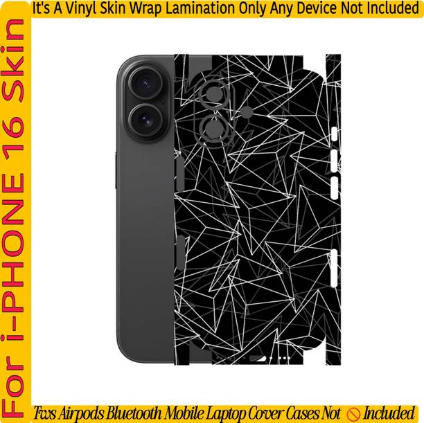 Flipkart SmartBuy COMPETABLE 4 I PHONE 16 MOBILE SKIN(BACK+SIDE+CAMERA)WYT_LINECUBE20 Mobile Skin