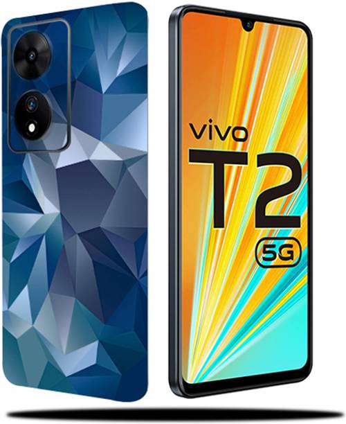 Mclaxa Vivo T2 5G, Skyblue Polygon Mobile Skin