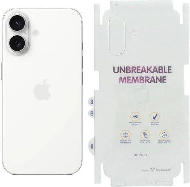 GET PAY Iphone 16 unbreakable premium membrane for back Mobile Skin