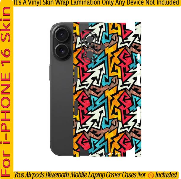 Flipkart SmartBuy COMPETABLE 4 I PHONE 16 MOBILE SKIN(BACK+SIDE+CAMERA)ARROW_J9 Mobile Skin