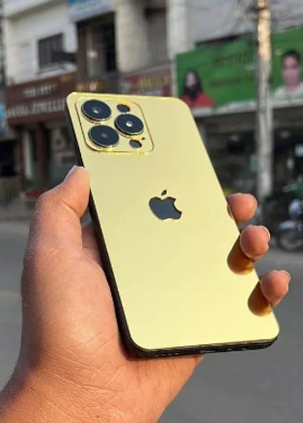 CoverbyDj REALME N53,C51,C53 Golden APPLE BACKGUARD BACK PROTECTOR Mobile Skin