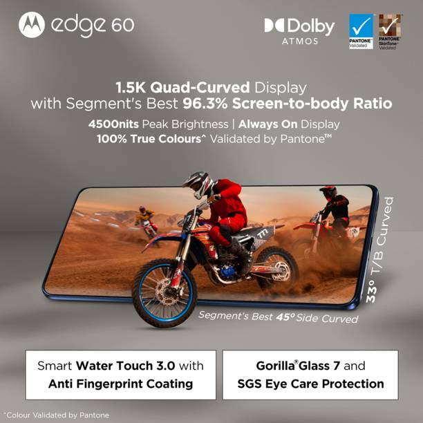 MOTOROLA Edge 60 5G (PANTONE Gibraltar Sea, 256 GB)  (12 GB RAM)