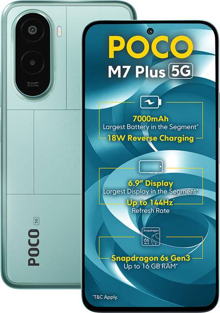 POCO M7 Plus 5G (Aqua Blue, 128 GB)