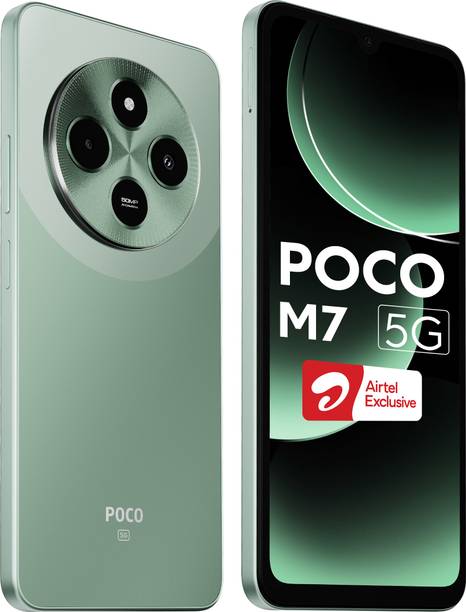 POCO M7 5G – Locked with Airtel Prepaid (Mint Green, 128 GB)