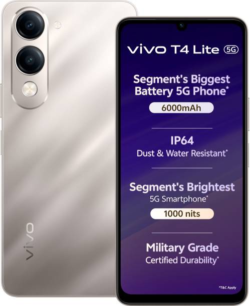 vivo T4 Lite 5G Charger in the Box (Titanium Gold, 128 GB)