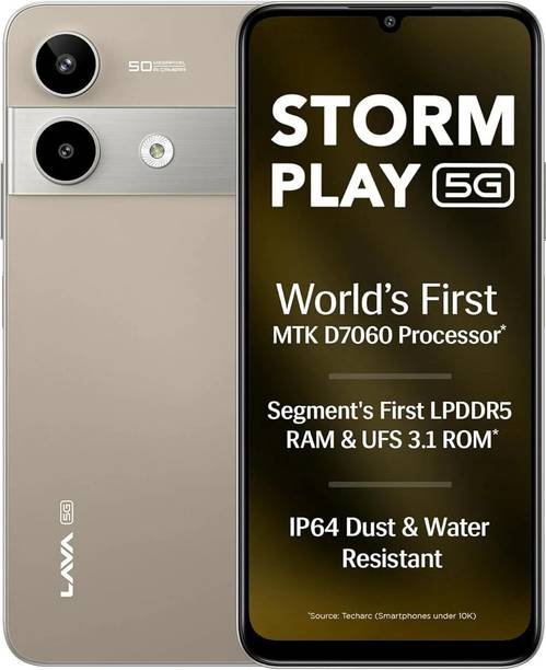 LAVA Storm Play 5G (Dune Titanium, 128 GB)