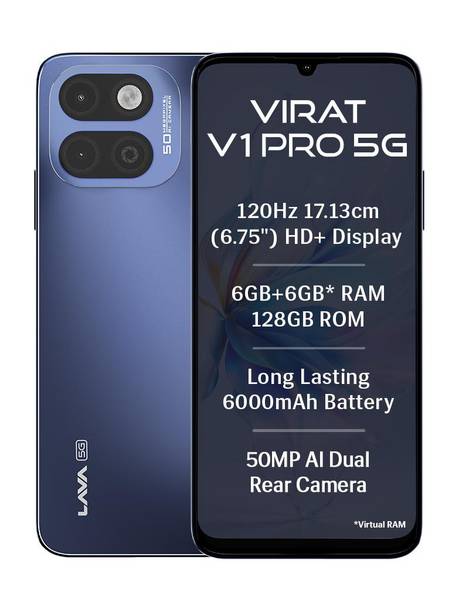LAVA Virat V1 Pro 5G (Sikkim Midnight, 128 GB)