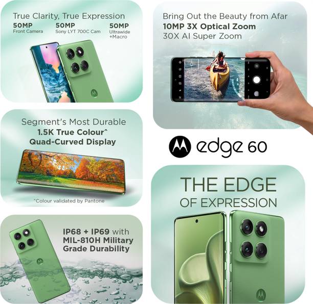 MOTOROLA Edge 60 5G (PANTONE Shamrock, 256 GB)  (12 GB RAM)